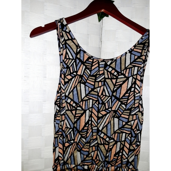 Lucky Brand Tassel Blouson Geometric Print Dress - Picture 10 of 12